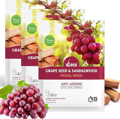 Grape Seed and Sandalwood Anti Aging - Face Mask